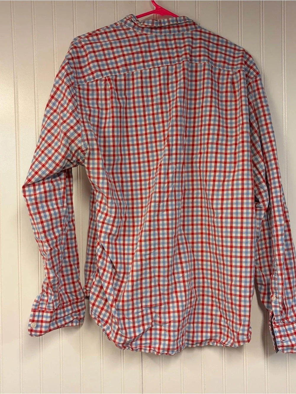 J.Crew Red & Light Blue Plaid Button-Up Shirt XL